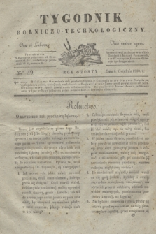 Tygodnik Rolniczo-Technologiczny. R.6, Nro 49 (6 grudnia 1840) + dod.