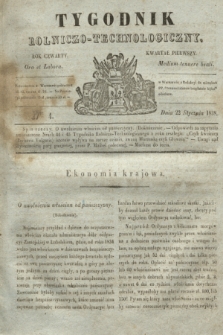 Tygodnik Rolniczo-Technologiczny. R.4, Ner 4 (22 stycznia 1838)