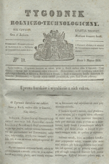 Tygodnik Rolniczo-Technologiczny. R.4, Ner 10 (5 marca 1838)