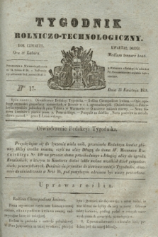 Tygodnik Rolniczo-Technologiczny. R.4, Ner 17 (23 kwietnia 1838)