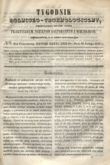 Tygodnik Rolniczo-Technologiczny : poświęcony szczególniej praktycznym postępom gospodarstwa wiejskiego. R.4, № 8 (19 lutego 1848) = R.14