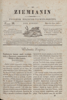 Ziemianin : tygodnik rolniczo-technologiczny. R.7, Numer 30 (25 lipca 1841)