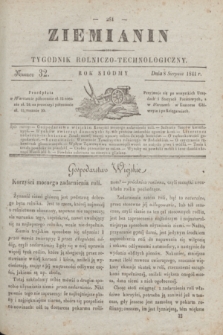 Ziemianin : tygodnik rolniczo-technologiczny. R.7, Numer 32 (8 sierpnia 1841)