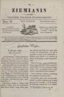 Ziemianin : tygodnik rolniczo-technologiczny. R.7, Numer 51 (19 grudnia 1841) + dod.