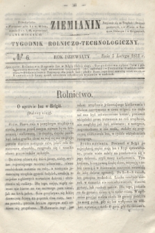 Ziemianin : tygodnik rolniczo-technologiczny. R.9, № 6 (5 lutego 1843)