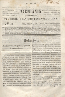 Ziemianin : tygodnik rolniczo-technologiczny. R.9, № 41 (8 października 1843)