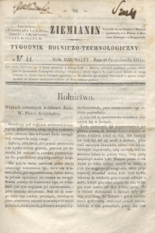Ziemianin : tygodnik rolniczo-technologiczny. R.9, № 44 (29 października 1843)