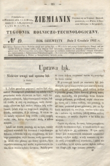 Ziemianin : tygodnik rolniczo-technologiczny. R.9, № 49 (3 grudnia 1843)