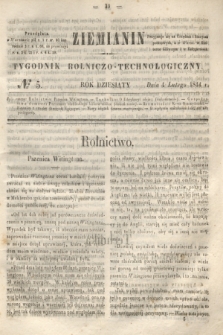 Ziemianin : tygodnik rolniczo-technologiczny. R.10, № 5 (4 lutego 1844)