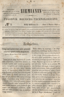 Ziemianin : tygodnik rolniczo-technologiczny. R.10, № 9 (3 marca 1844)