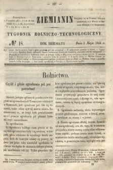 Ziemianin : tygodnik rolniczo-technologiczny. R.10, № 18 (5 maja 1844)