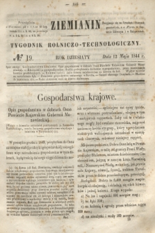 Ziemianin : tygodnik rolniczo-technologiczny. R.10, № 19 (12 maja 1844)