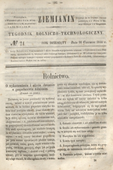 Ziemianin : tygodnik rolniczo-technologiczny. R.10, № 24 (16 czerwca 1844)