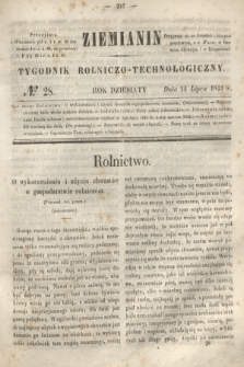 Ziemianin : tygodnik rolniczo-technologiczny. R.10, № 28 (14 lipca 1844)