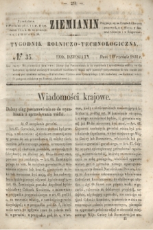 Ziemianin : tygodnik rolniczo-technologiczny. R.10, № 35 (1 września 1844)