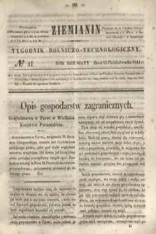 Ziemianin : tygodnik rolniczo-technologiczny. R.10, № 41 (13 października 1844)