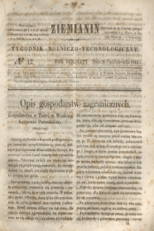 Ziemianin : tygodnik rolniczo-technologiczny. R.10, № 42 (20 października 1844)