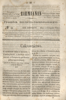 Ziemianin : tygodnik rolniczo-technologiczny. R.10, № 44 (3 listopada 1844)