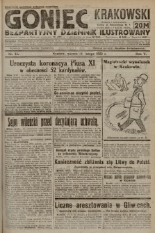 Goniec Krakowski : bezpartyjny dziennik popularny. 1922, nr 45