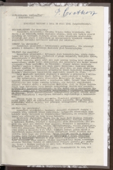 Komunikat Radiowy z dnia 29 VIII 1941 - wydanie popołudniowe