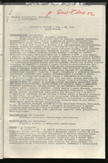 Komunikat Radiowy z dnia 4 IX 1941 - wydanie popołudniowe