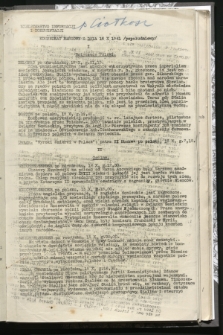 Komunikat Radiowy z dnia 16 X 1941 - wydanie popołudniowe