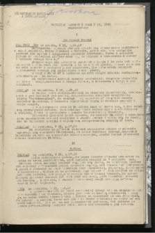 Komunikat Radiowy z dnia 3 XI 1941 - wydanie popołudniowe