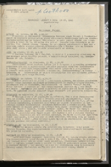 Komunikat Radiowy z dnia 13 XI 1941 - wydanie popołudniowe