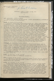 Komunikat Radiowy z dnia 14 XI 1941 - wydanie popołudniowe