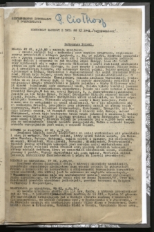 Komunikat Radiowy z dnia 28 XI 1941 - wydanie popołudniowe
