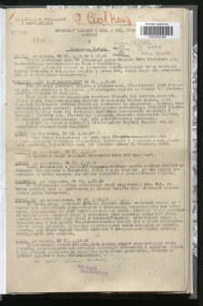 Komunikat Radiowy z dnia 1 XII 1941 - wydanie poranne