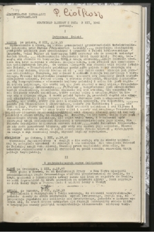 Komunikat Radiowy z dnia 3 XII 1941 - wydanie poranne