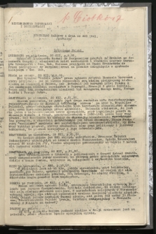 Komunikat Radiowy z dnia 22 XII 1941 - wydanie poranne