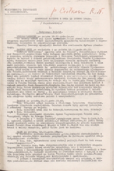 Komunikat Radiowy z dnia 13 lutego 1942 - wydanie popołudniowe