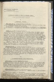 Komunikat Radiowy z dnia 11 grudnia 1942 - wydanie popołudniowe