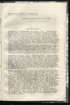 Komunikat Radiowy z dnia 22 stycznia 1943 - wydanie popołudniowe