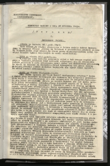 Komunikat Radiowy z dnia 28 stycznia 1943 - wydanie poranne