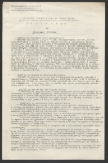 Komunikat Radiowy z dnia 15 lutego 1943 - wydanie poranne