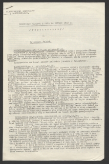 Komunikat Radiowy z dnia 24 lutego 1943 - wydanie popołudniowe