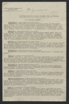 Komunikat Radiowy z dnia 11 marca 1943 - wydanie poranne