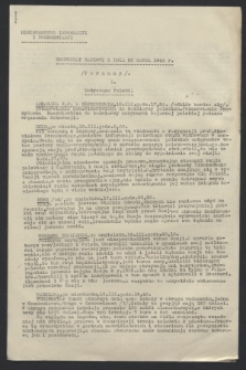 Komunikat Radiowy z dnia 20 marca 1943 - wydanie poranne