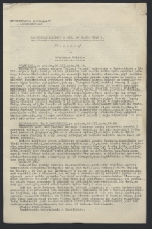 Komunikat Radiowy z dnia 22 marca 1943 - wydanie poranne