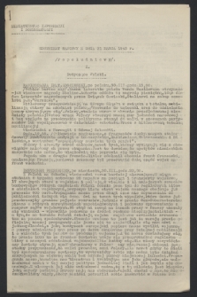 Komunikat Radiowy z dnia 31 marca 1943 - wydanie popołudniowe