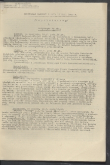 Komunikat Radiowy z dnia 11 maja 1943 - wydanie popołudniowe