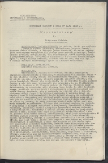 Komunikat Radiowy z dnia 17 maja 1943 - wydanie popołudniowe