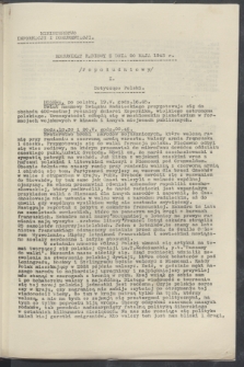 Komunikat Radiowy z dnia 20 maja 1943 - wydanie popołudniowe