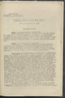 Komunikat Radiowy z dnia 27 maja 1943 - wydanie popołudniowe