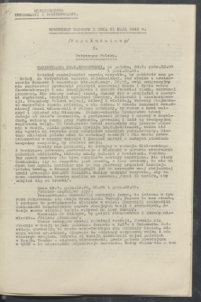 Komunikat Radiowy z dnia 31 maja 1943 - wydanie popołudniowe