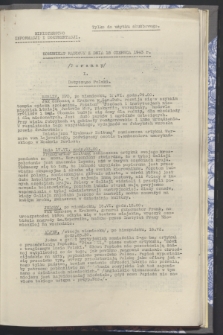 Komunikat Radiowy z dnia 18 czerwca 1943 - wydanie poranne