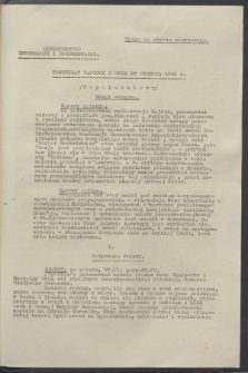 Komunikat Radiowy z dnia 28 czerwca 1943 - wydanie popołudniowe